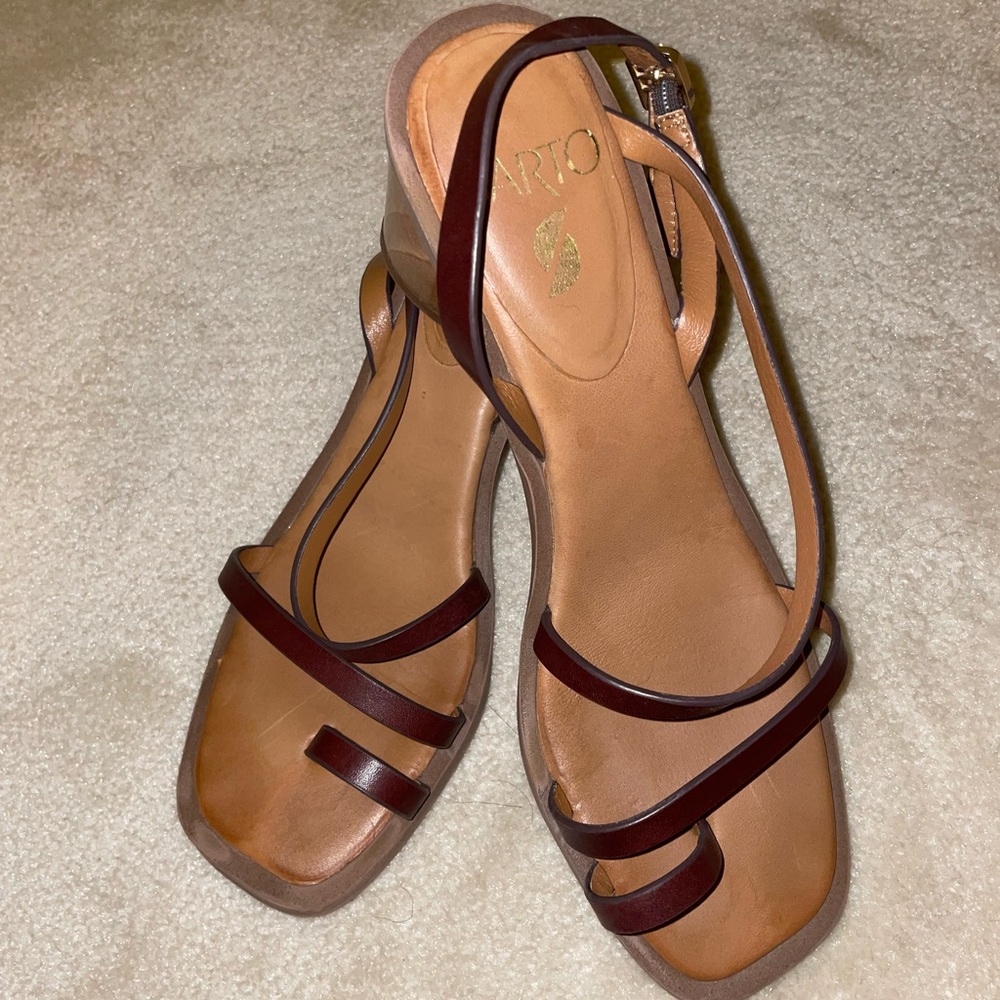 Brown Square Toe Heels - IN GREAT CONDITION